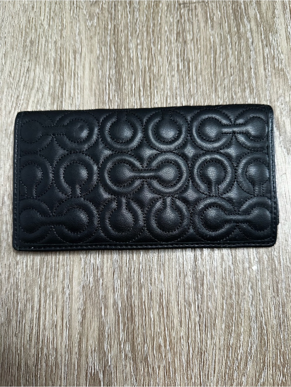 Coach Black checkbook cover